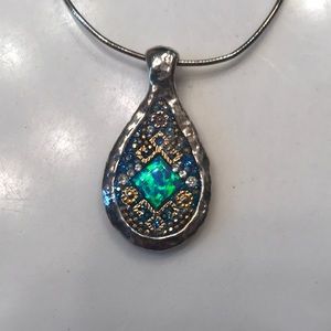 5/$25 Silver necklace with embellishments